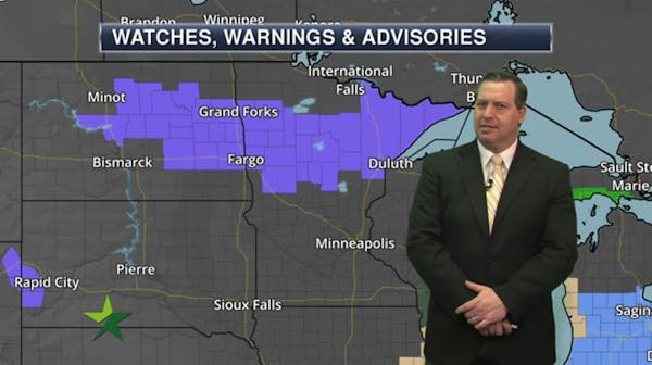 Afternoon forecast: 55, isolated showers and peeks of sun; snow tapering Up North