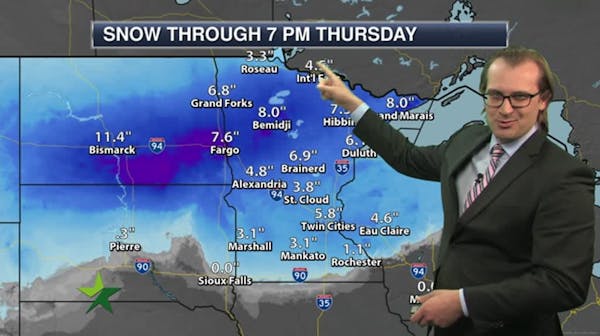 Afternoon forecast: 3-7 inches of snow, winter weather advisory until 10 p.m.