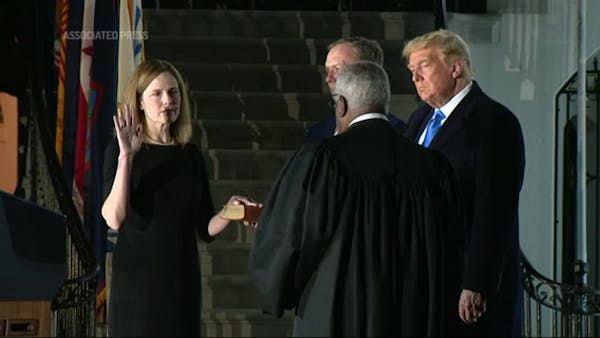 Amy Coney Barrett takes oath to join Supreme Court