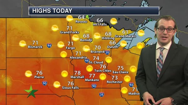 Afternoon forecast: More warmth and sun, high 76