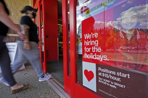 A Target store in Robinson Township, Pa., advertised for seasonal workers last month.