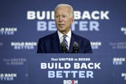 Former Vice President Joe Biden speaks about economic recovery at a campaign event on July 21 in New Castle, Del.