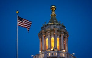 The Minnesota State Capitol was illuminated earlier this year.