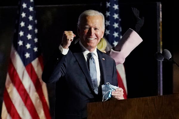 Democratic presidential candidate former Vice President Joe Biden spoke to supporters early Wednesday, Nov. 4, 2020. Biden defeated President Donald T