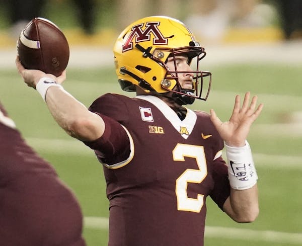 Under Tanner Morgan, the Gophers passed for 253 yards per game last year. They’ve averaged 192 in 2020.