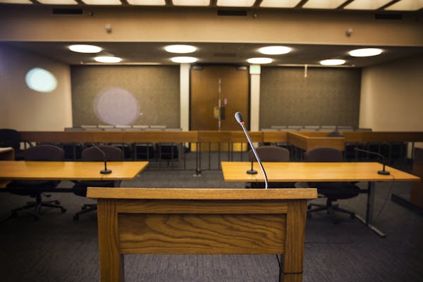 A Hennepin County courtroom in Minneapolis.