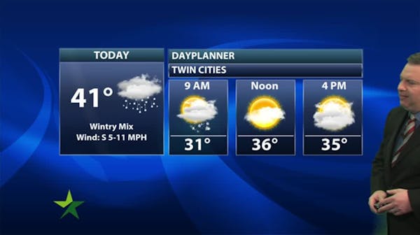 Morning forecast: Wintry mix, high 41