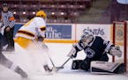 Gophers forward Samp Ranta finished an end-to-end rush by scoring against Penn State's Oskar Autio during the third period of Minnesota's season-openi