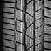 close up of new tire in a row