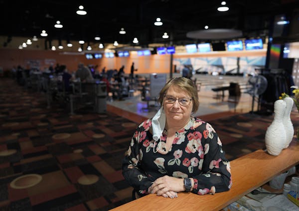 Pam DeMarce owns Wow! Zone bowling alley and entertainment center in Mankato, which has been forced to shut down for the second time this year.