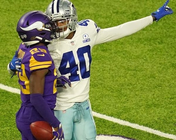 Cowboys safety Steven Parker taunted Vikings cornerback Kris Boyd after Boyd’s penalty negated his fourth-down reception on a fake punt.