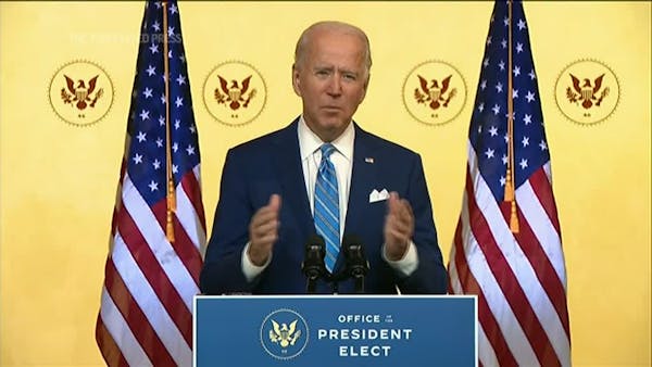 Biden makes unity appeal in Thanksgiving-eve address