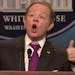 Melissa McCarthy as Sean Spicer opened "Saturday Night Live."