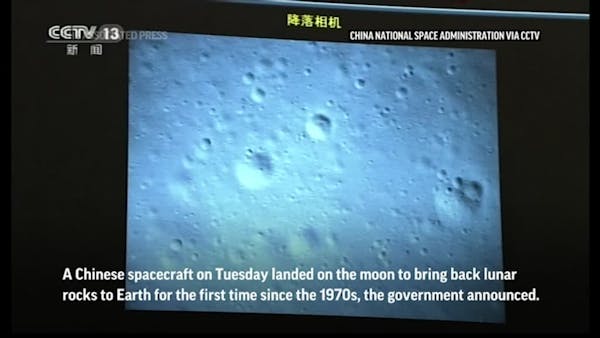 China releases images of successful moon landing