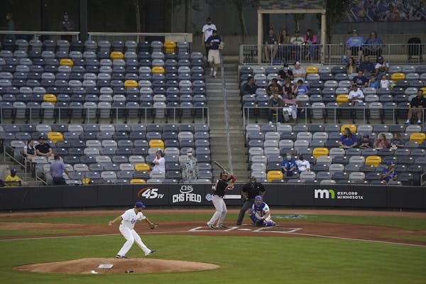 The St. Paul Saints played before limited crowds last season because of COVID-19 restrictions.