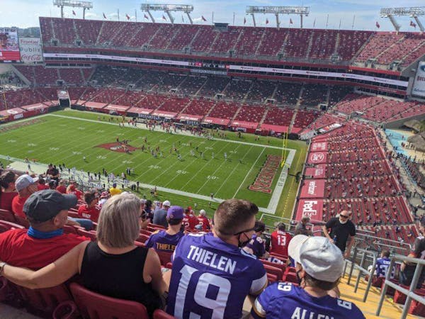 Vikings fans were present throughout Tampa Bay’s stadium during Sunday’s game.