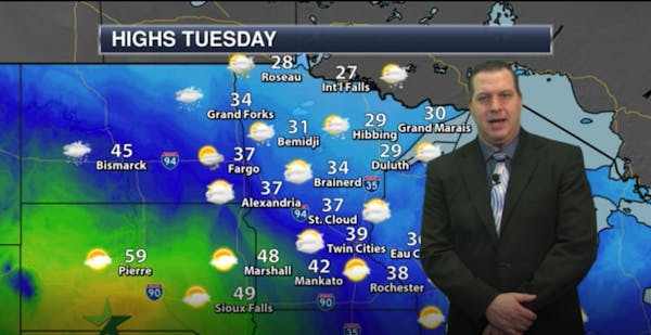Evening forecast: Partly cloudy, with a low around 22