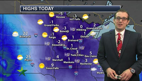 Afternoon forecast: Sunny and bitter cold