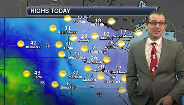 Afternoon forecast: Mostly sunny with a high of 19