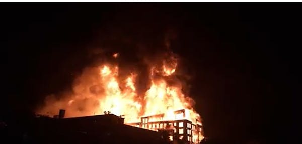 Fire engulfs south Minneapolis building amid protests