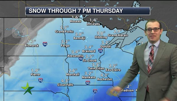 Tuesday forecast: 4-5” of snow starting after lunchtime