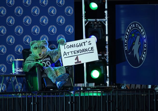 Timberwolves mascot Crunch, always ready to entertain, will have an audience to fire up Monday night when the Wolves welcome fans back.