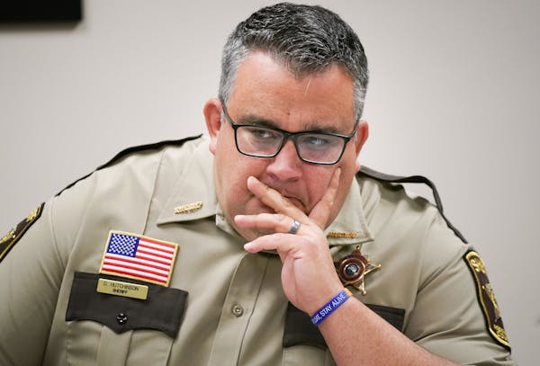 Hennepin County Sheriff Dave Hutchinson, shown in 2019. Hutchinson  said Saturday that he was releasing the video to “clarify” what happened.