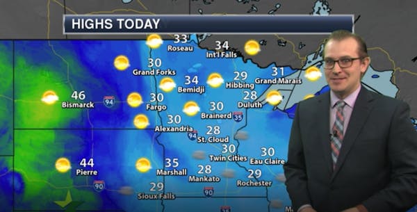 Evening forecast: Cloudy, then patchy freezing fog