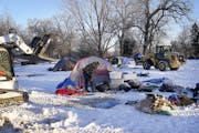 What could be the last formal homeless encampment in the city, located in Minnehaha Park,  was cleared of trash and uninhabited tents by the Park Boar
