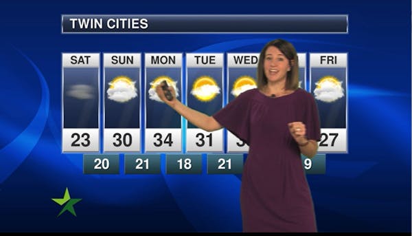 Afternoon forecast: 23, lingering clouds and fog