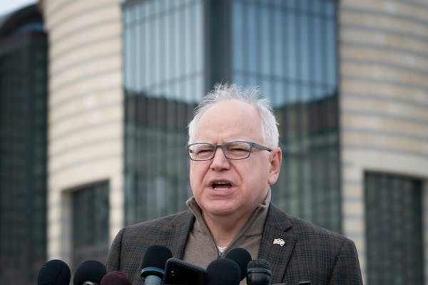 Minnesota Gov. Tim Walz visited the State History Center on Tuesday to call for reflection, civility, and peace.