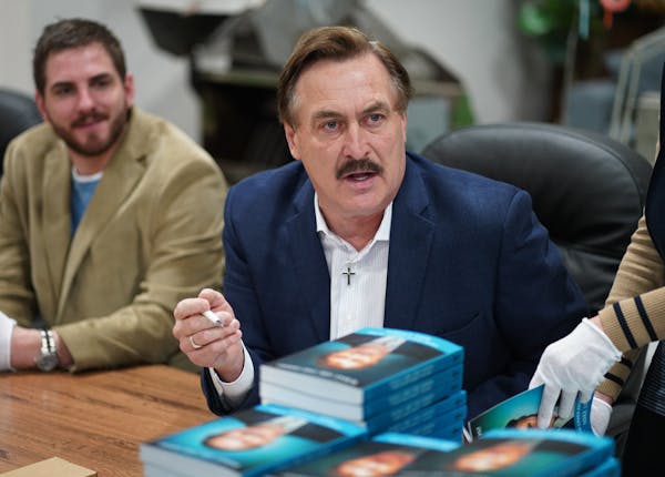 MyPillow CEO Mike Lindell, shown in a 2020 file photo, says he’s more concerned about election results than the effect of his fight on his company. 
