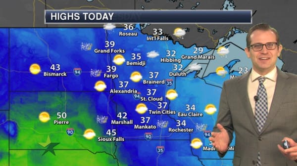 Afternoon forecast: Warmer and windy, high 37
