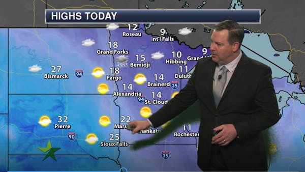 Morning forecast: Sunny and colder, starting in single digits