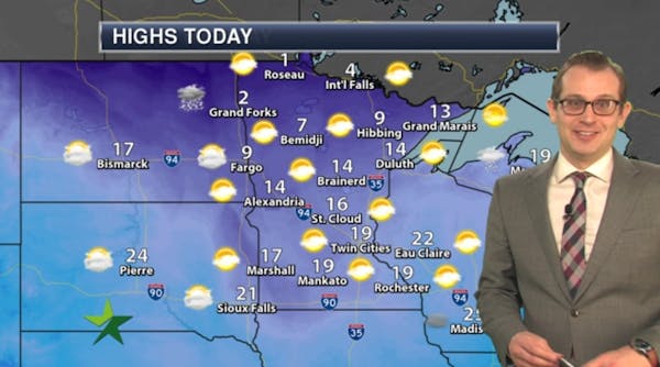 Afternoon forecast: Mostly sunny, high 19