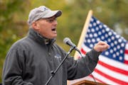 U.S. Congressman Pete Stauber spoke to the crowd at “Reagan Day at the Ranch”, a Republican event held annually in Taylors Falls, in Chisago Count