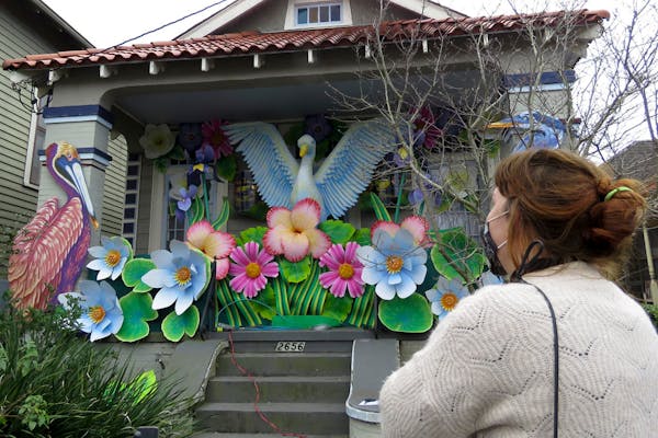 Thousands of houses decorated for Mardi Gras