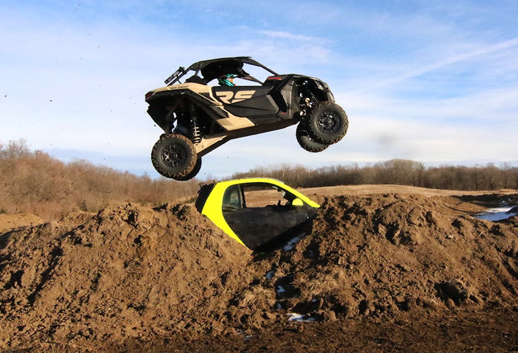 Ben Roth jumped a Smart car, all in a day’s fun for the CBoys of YouTube fame.