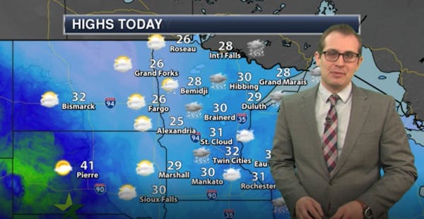 Evening forecast: Cloudy, low around 20