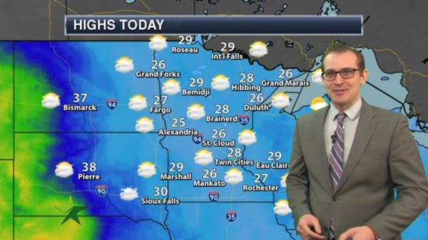 Morning forecast: More clouds, high 28