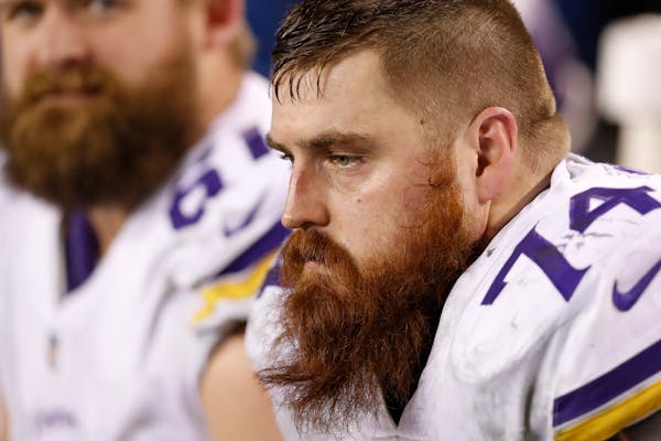 Offensive lineman Mike Remmers played with the Vikings from 2017 to 2018 and on Sunday will start for the Chiefs in Super Bowl LV. 
