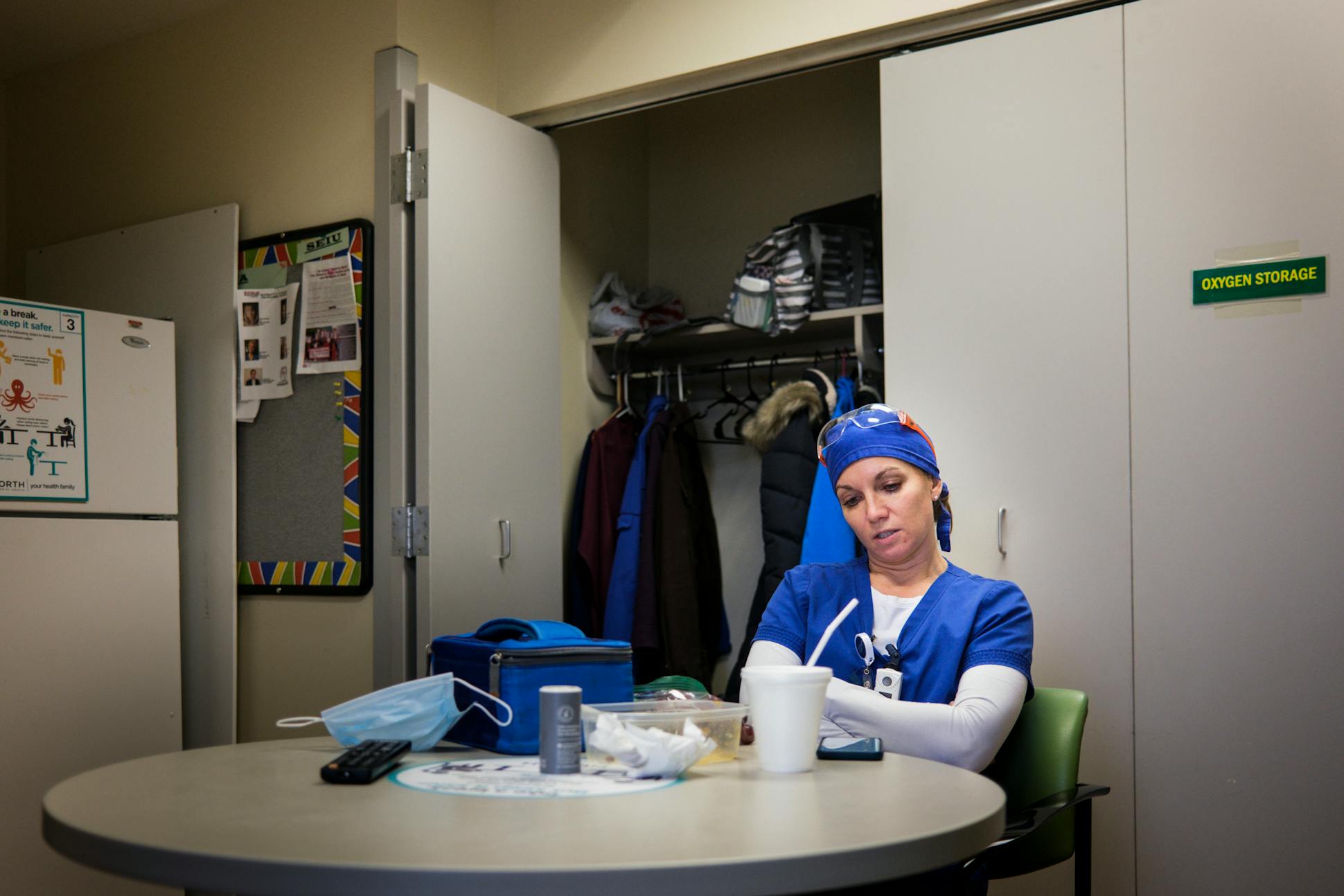 Holly Vilione took a few minutes for a quiet lunch break. Helping critically ill patients fight COVID, “You feel like you're at war,” she said.