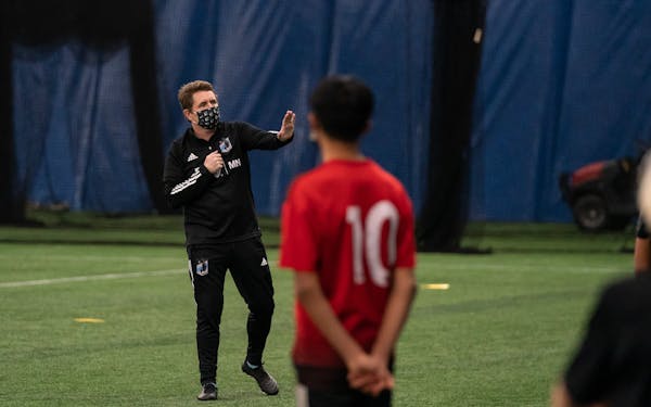 Noel Quinn, director of youth development for Minnesota United’s Youth Development Program, worked recently with prospects at the club’s training 