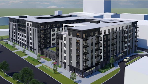 The proposed Lexington Station apartments in St. Paul