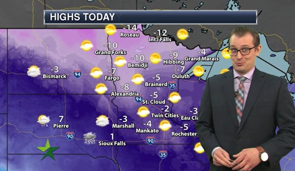 Afternoon forecast: High -2, wind chill advisory