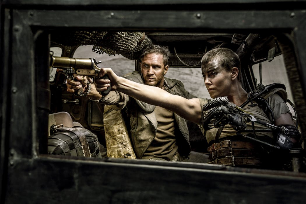Tom Hardy and Charlize Theron star in 'Mad Max: Fury Road.'