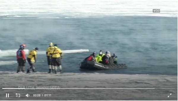 Fishermen rescued from ice on Lake Superior
