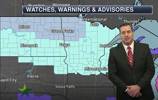 Low of -10, patchy clouds to go with the extreme cold and advisories