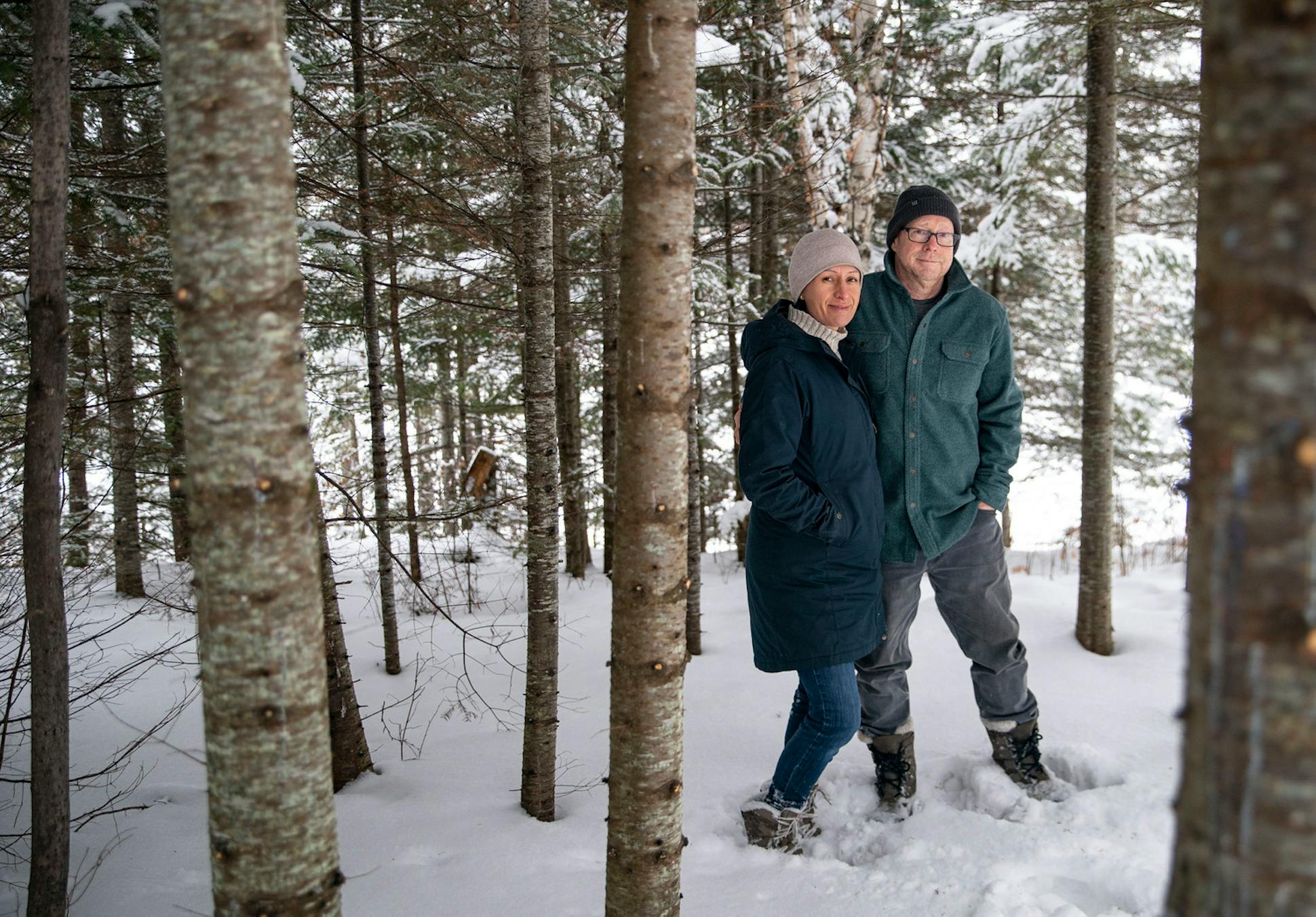 Barbara Platnick and Dave Kregness moved from Plymouth to a year-round home up the Gunflint Trail, knowing Kregness would have the high-speed internet needed to continue working.