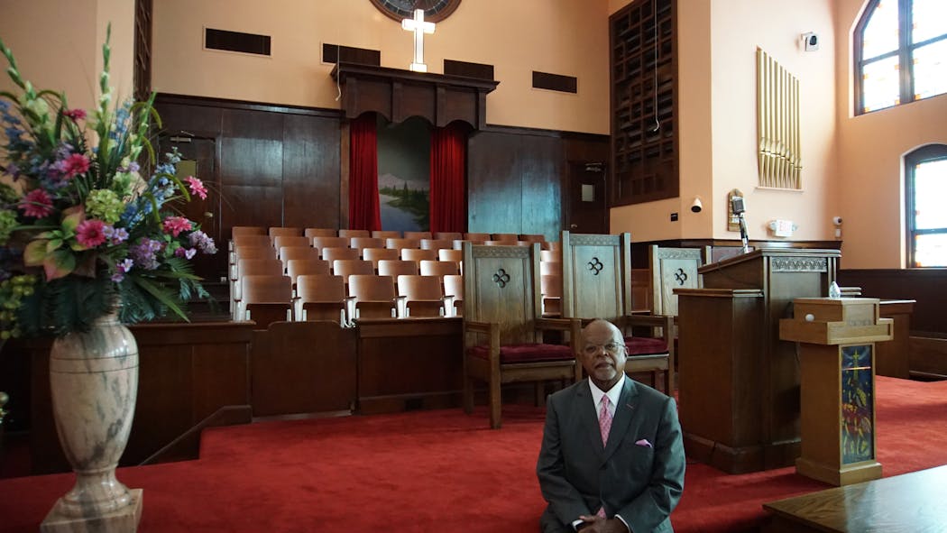Host Henry Louis Gates Jr. inside of Historic Ebenezer Baptist Church in Atlanta on 'The Black Church: This is Our Story, This is Our Song.'